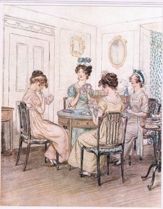 Miss Willoughby: Vi skal nok tilbringe aftenen her med Miss Susan ved kortbordet. af Hugh Thomson